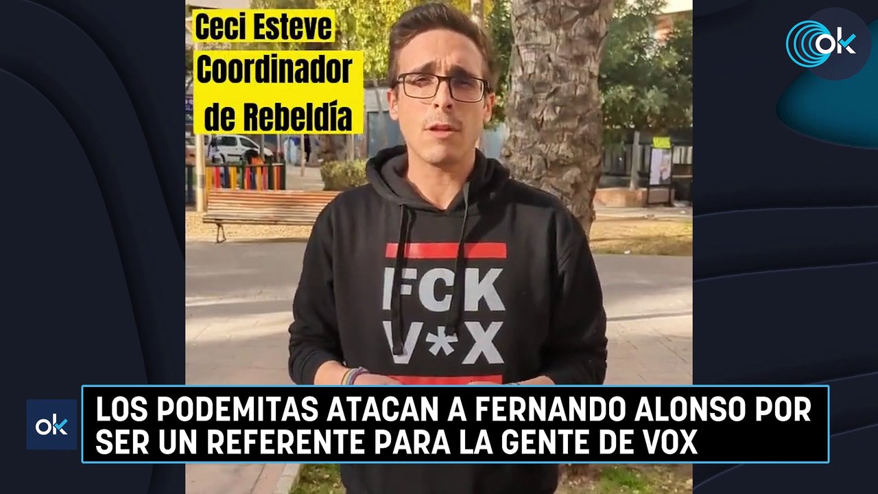Los podemitas atacan a Fernando Alonso por ser un referente para la gente de VOX