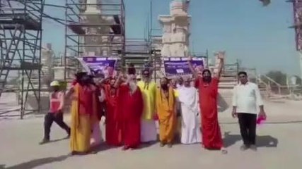 अयोध्या: राम मंदिर निर्माण कार्य की प्रगति से रामनगरी के संतो को कराया गया रूबरू
