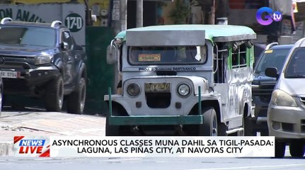 Asynchronous classes muna dahil sa tigil-pasada: Laguna, Las pinas city, at Navotas City | News Live