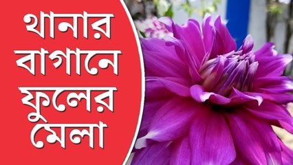 বাগানে ফুলের মেলা, এই থানার সৌন্দর্য্য পাল্লা দেবে পার্ককেও
