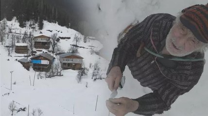 Kardan yolları kapanıp, telefon şarjı biten çifte dronla pil desteği