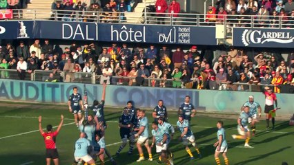 TOP 14 - Essai de Seilala LAM (USAP) - USA Perpignan - Aviron Bayonnais - Saison 2022:2023