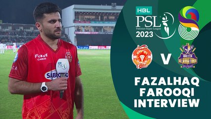 Fazalhaq Farooqi Interview | Islamabad United vs Quetta Gladiators | Match 21 | HBL PSL 8 | MI2T
