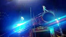 Un trapecista del Circo Quiros sufre un accidente en mitad de un espectáculo tras caerse de siete metros de altura