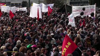 Imágenes de la manifestación en Atenas