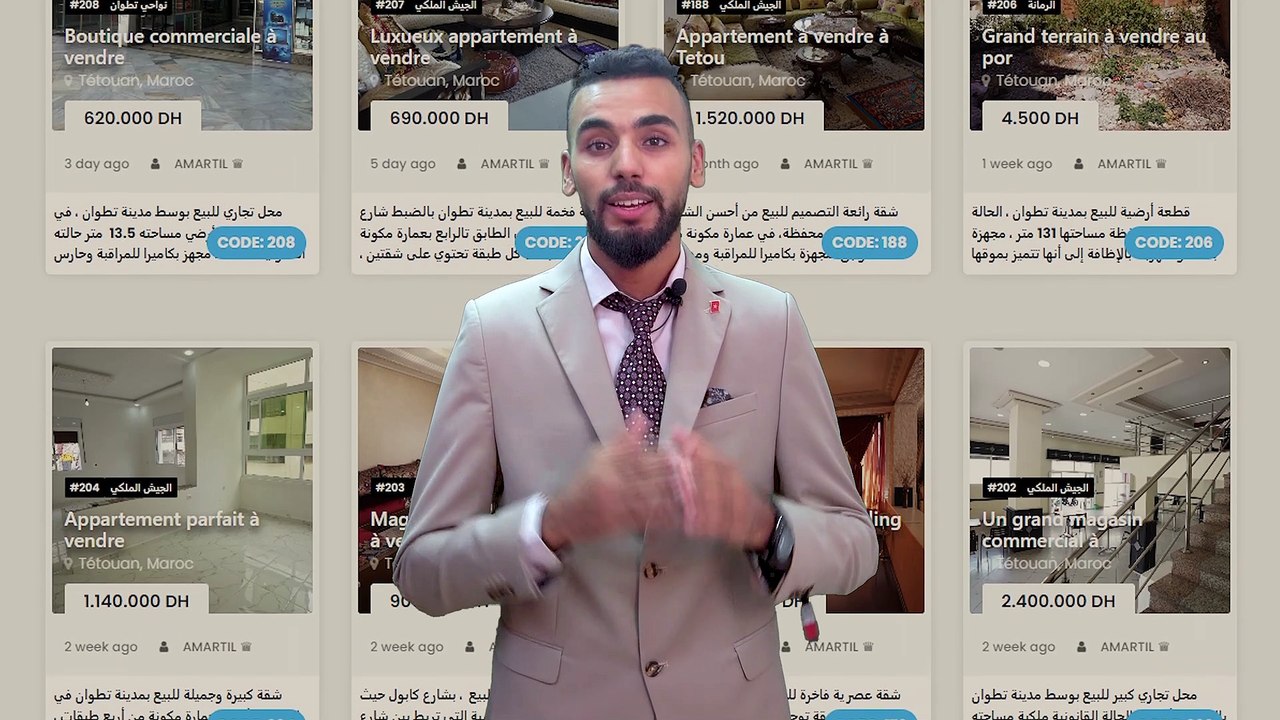 مقهى للبيع في وسط مدينة تطوان  144 متر UN GRAND MAGASIN COMMERCIAL À VENDRE