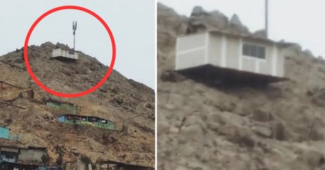 Familia sorprende por vivir en casa 'flotante' en la cima de cerro en San Juan de Lurigancho