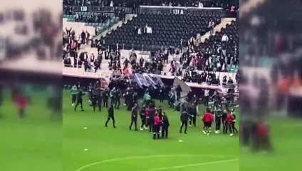 Amedsporlu taraftara linç girişimi kamerada!