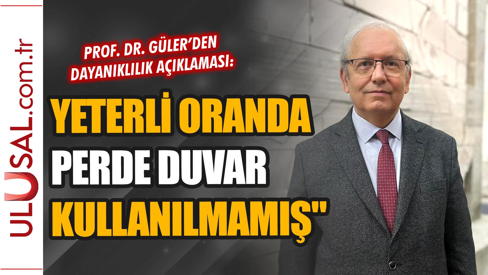 Prof. Dr. Kadir Güler: "Perde duvar sistemi yeterli kullanılmamış" -  Dailymotion Video