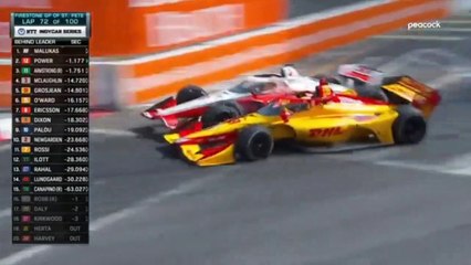 Indycar 2023 St Petersburg Race Drama Grosjean McLaughlin Crash