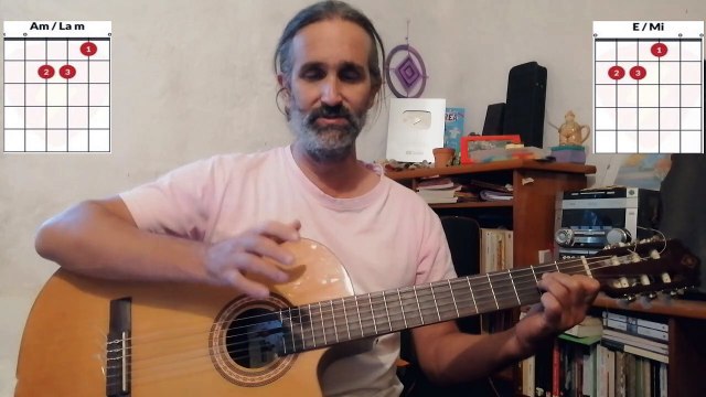 2) aprender guitarra polca Gallo azul con dos acordes