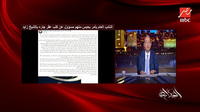 مين أهم الإنسان ولا الحيوان؟..الكلب ده لازم ميخرجش التعليق الكامل لعمرو اديب على عقر كلب لمواطن بالشيخ زايد (دخل في غيبوبة)