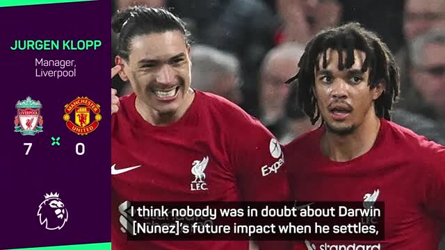 One of the best for a long time - Klopp savours Liverpool crushing Man United