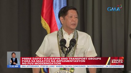 PBBM: Dapat kausapin ang transport groups para sa maayos na implementasyon ng PUV modernization | UB