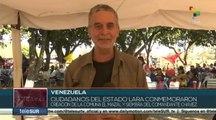 Ciudadanos del estado de Lara recuerdan el legado de Chávez