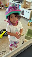 Little Girl Learns About Inflation During Playtime