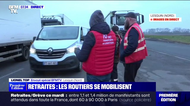 Réforme des retraites: les routiers se mobilisent en amont de la grève du 7 mars