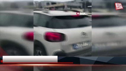 Kartal’daki düğün konvoyu trafiğin aksamasına neden oldu