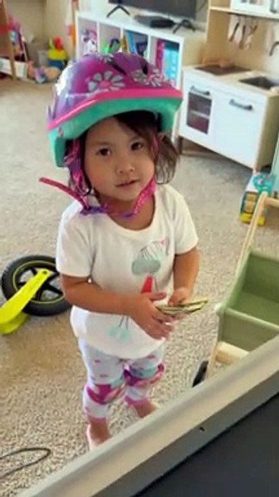 Little Girl Learns About Inflation During Playtime