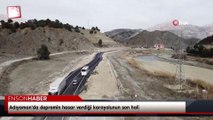 Adıyaman'da depremin hasar verdiği karayolunun son hali
