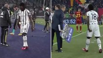 Juventus'un yıldızı Moise Kean, Roma maçında oyuna girdikten 40 saniye sonra kırmızı kart gördü