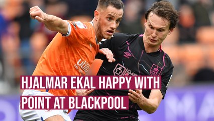 Hjalmar Ekdal happy to take a point from Blackpool