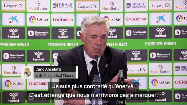 Ancelotti et le Real encore muet : Notre attaque est un problème