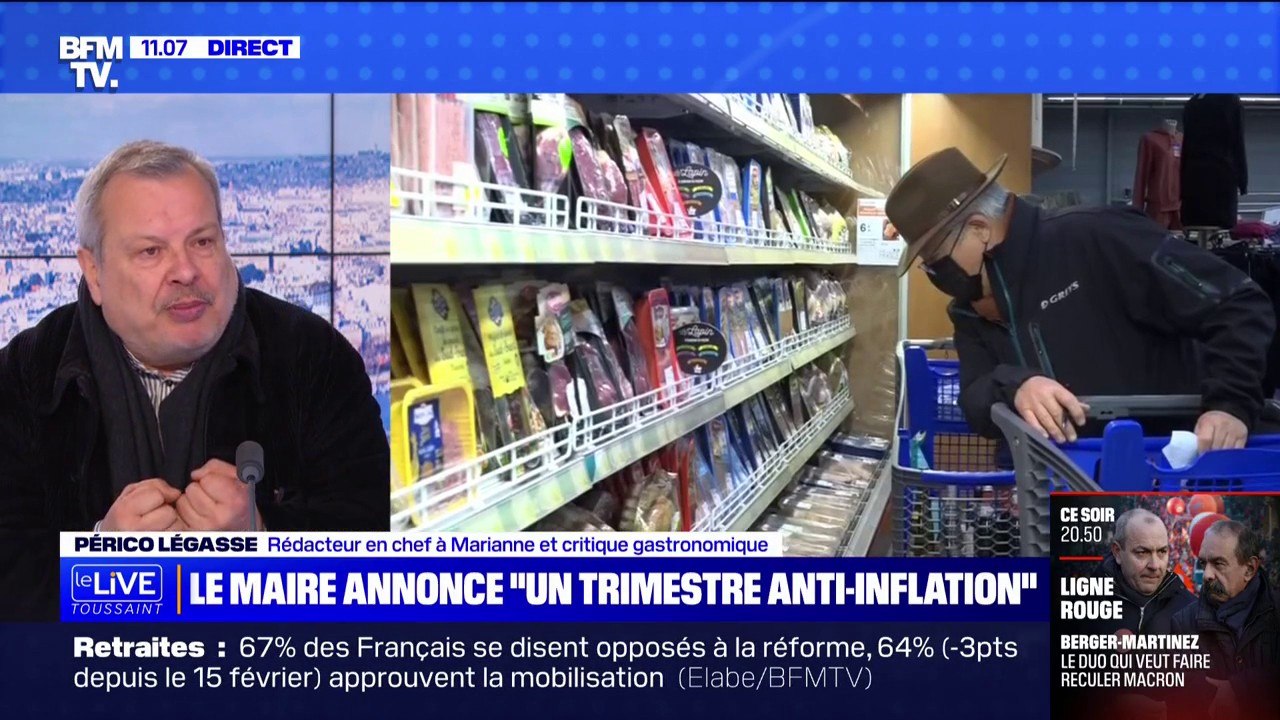 "Je tombe des nues": Périco Légasse réagit à l'annonce d'un "trimestre anti-inflation" par le gouvernement