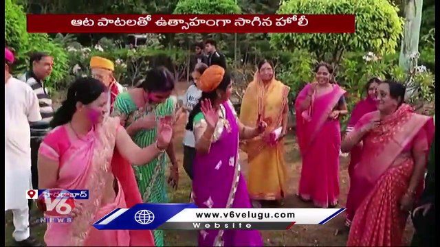 Public Garden Gallery Group Holi Celebrations _ Hyderabad _ V6 News