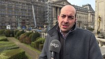 Début des travaux de rénovation de la façade du Palais Royal de Bruxelles (interview de Mathieu Michel)