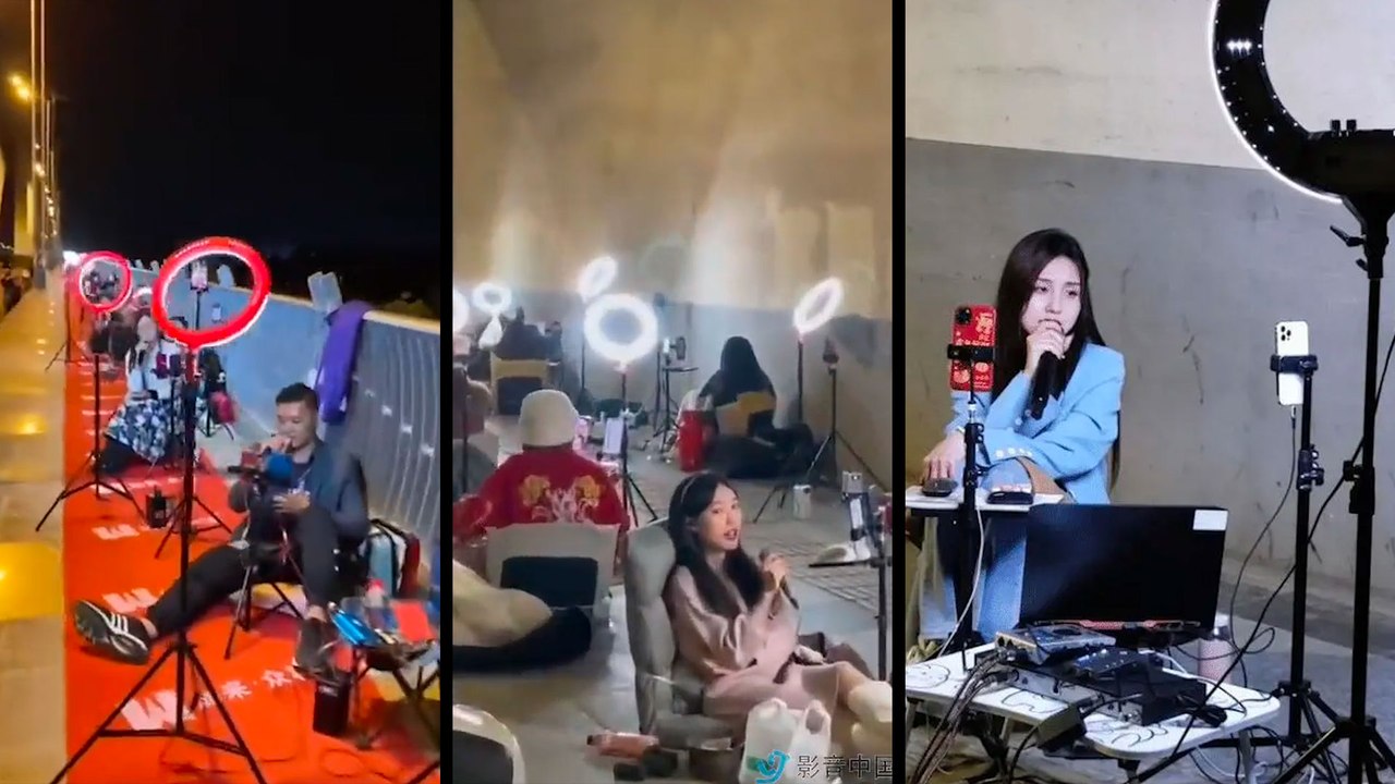 Ces streameurs chinois réunis en pleine rue intriguent la toile