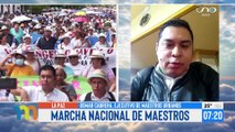 300 maestros de Santa Cruz refuerzan marcha nacional en la ciudad de La Paz que exigirá presupuesto, ítems y consenso en malla curricular
