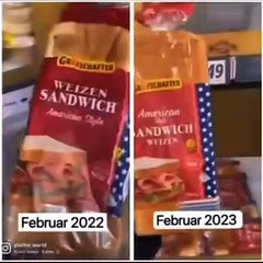 Il compare les prix pour faire des sandwichs maison entre février 2022 et février 2023