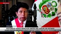 ¡Exclusivo! Histórico video minutos antes del golpe de Estado: Castillo dirigiendo junto a Betssy Chávez