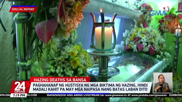 Paghahanap ng hustisya ng mga biktima ng hazing, hindi madali kahit pa may mga naipasa nang batas laban dito | 24 Oras