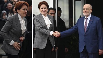 Meral Akşener'in 6'lı Masa'nın toplantısına geldiği an!