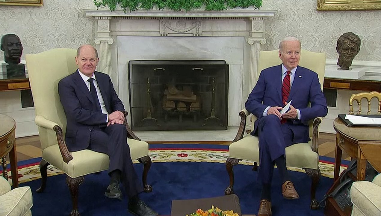 Scholz und Biden zeigen in Washington demonstrativ Geschlossenheit