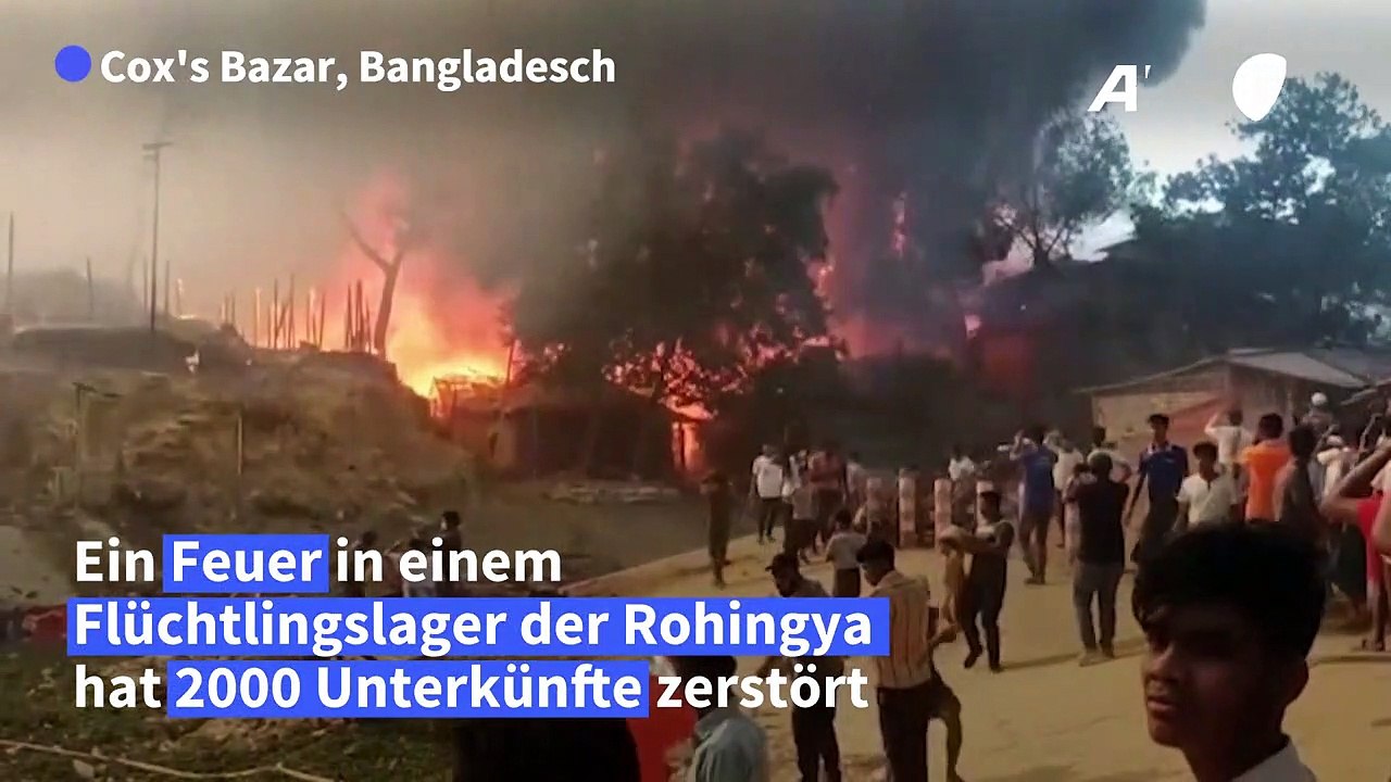 Schweres Feuer in Rohingya-Lager in Bangladesch