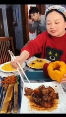 Bell Pepper Pork Belly Prank_Husband and Wife Funny Eating-144 #funny #shorts #asmr