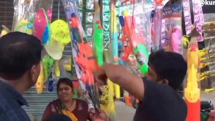 बैतूल: होली पर्व आते ही रंगों का बाजार सजा देखने को मिली रौनक