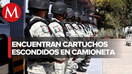 Guardia Nacional asegura 430 cartuchos y detiene a dos hombres en BC