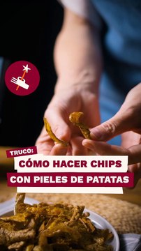 Cómo hacer chips con pieles de patatas