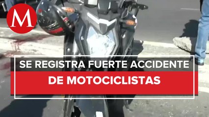 Reportan motociclista fuertemente herido tras accidente en la Gustavo A. Madero
