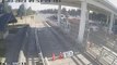 A speeding car crashed into a tollbooth and burst into flames in the Chilean city of Purranque