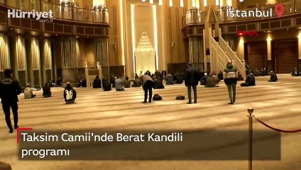 Taksim Camii'nde Berat Kandili programı