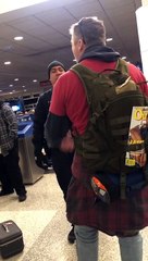 Man Creating a Scene at Seattle Airport Breaks into Song