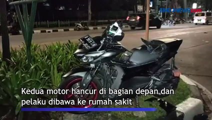 2 Motor Tabrak Mobil Patroli Polisi di Kramat Jati