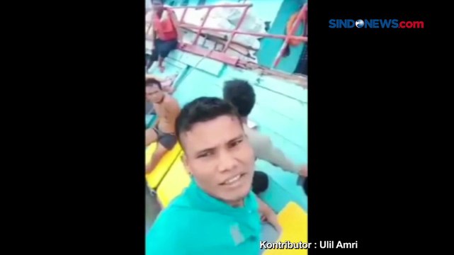 Menegangkan, Detik-detik Kapal Kargo Karam di Selat Malaka Direkam ABK