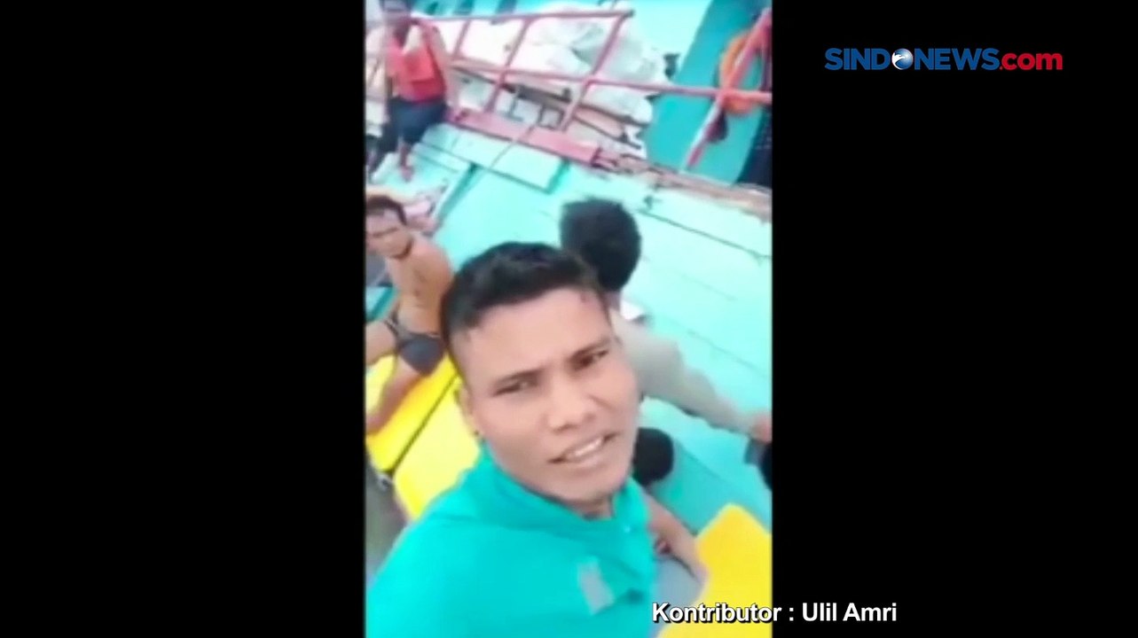 Menegangkan, Detik-detik Kapal Kargo Karam di Selat Malaka Direkam ABK