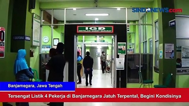 Tersengat Listrik 4 Pekerja di Banjarnegara Jatuh Terpental, Begini Kondisinya